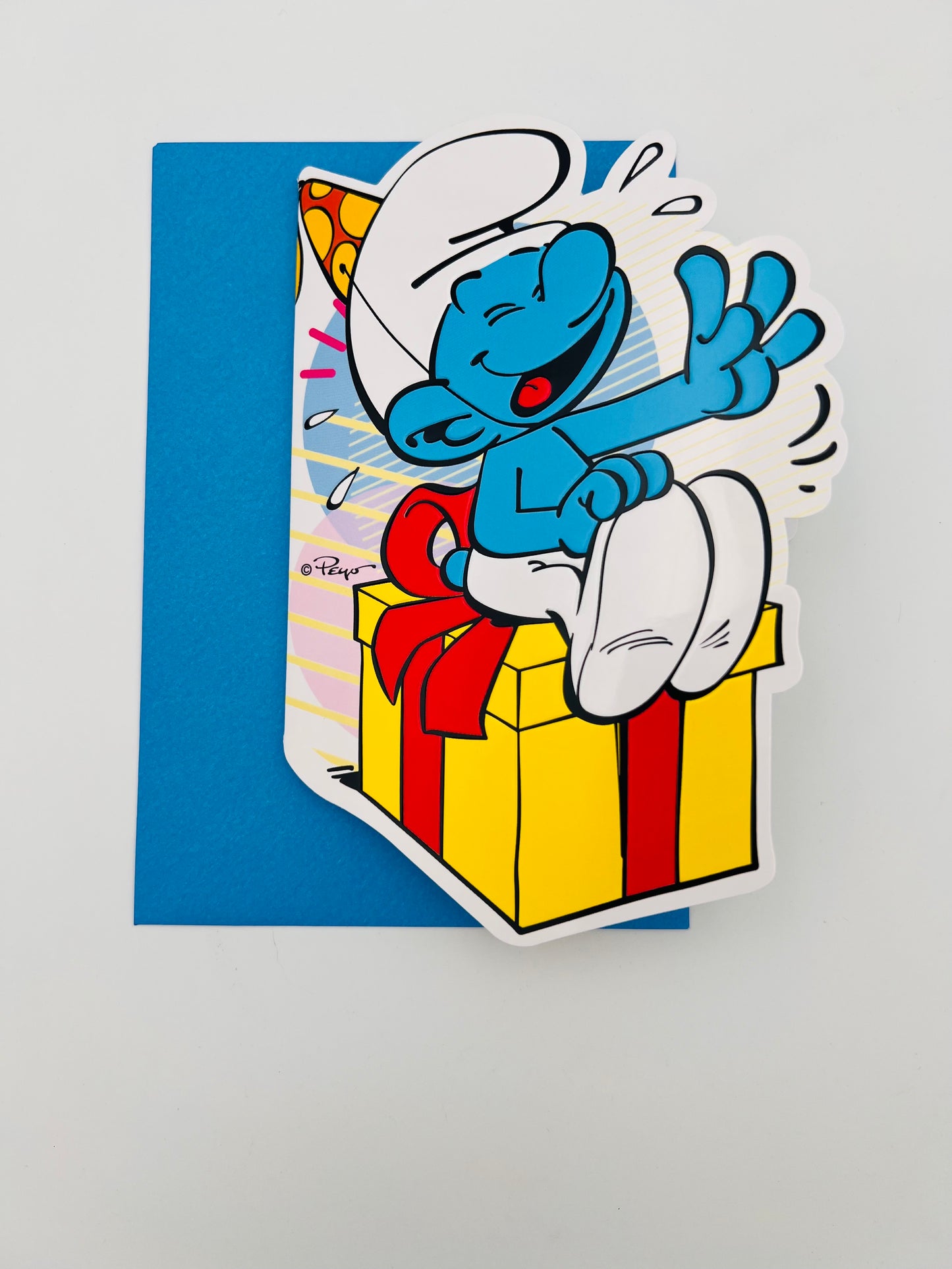 Biglietto d'auguri Puffi sagomato