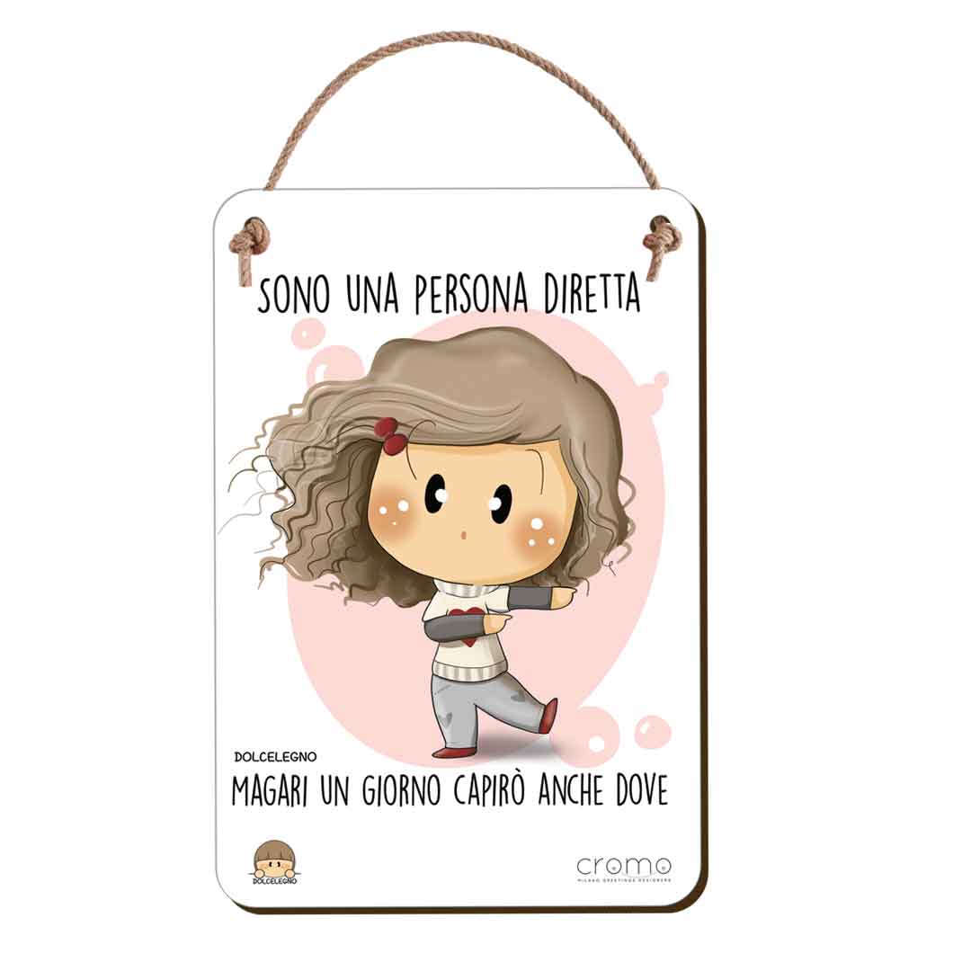 Targhetta di legno delle Bubine