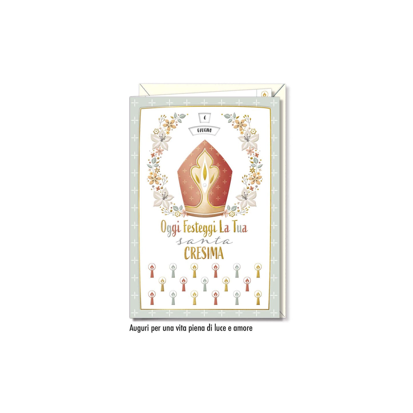 Biglietto d'auguri Cresima rotella
