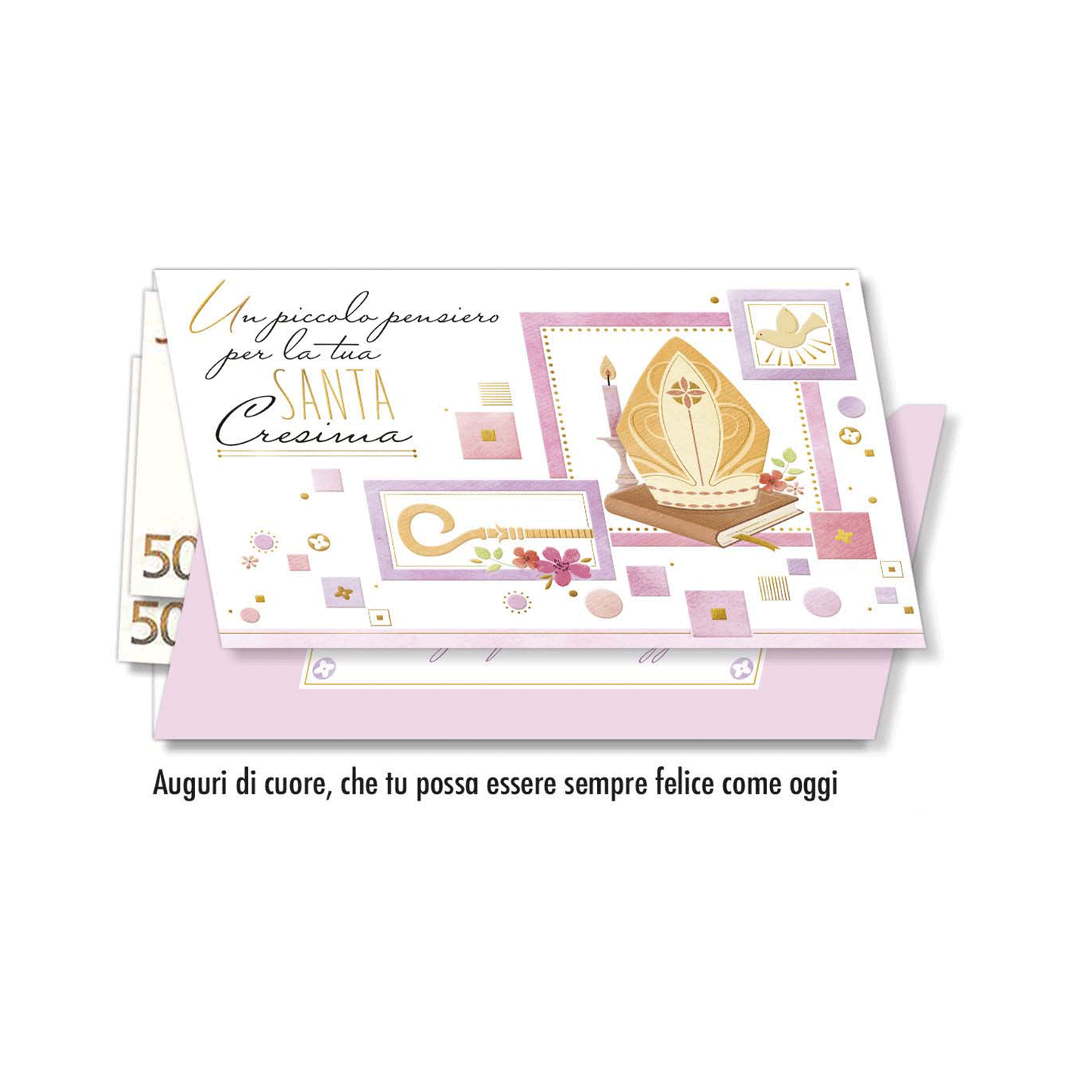Biglietto d'auguri Cresima Porta-soldi