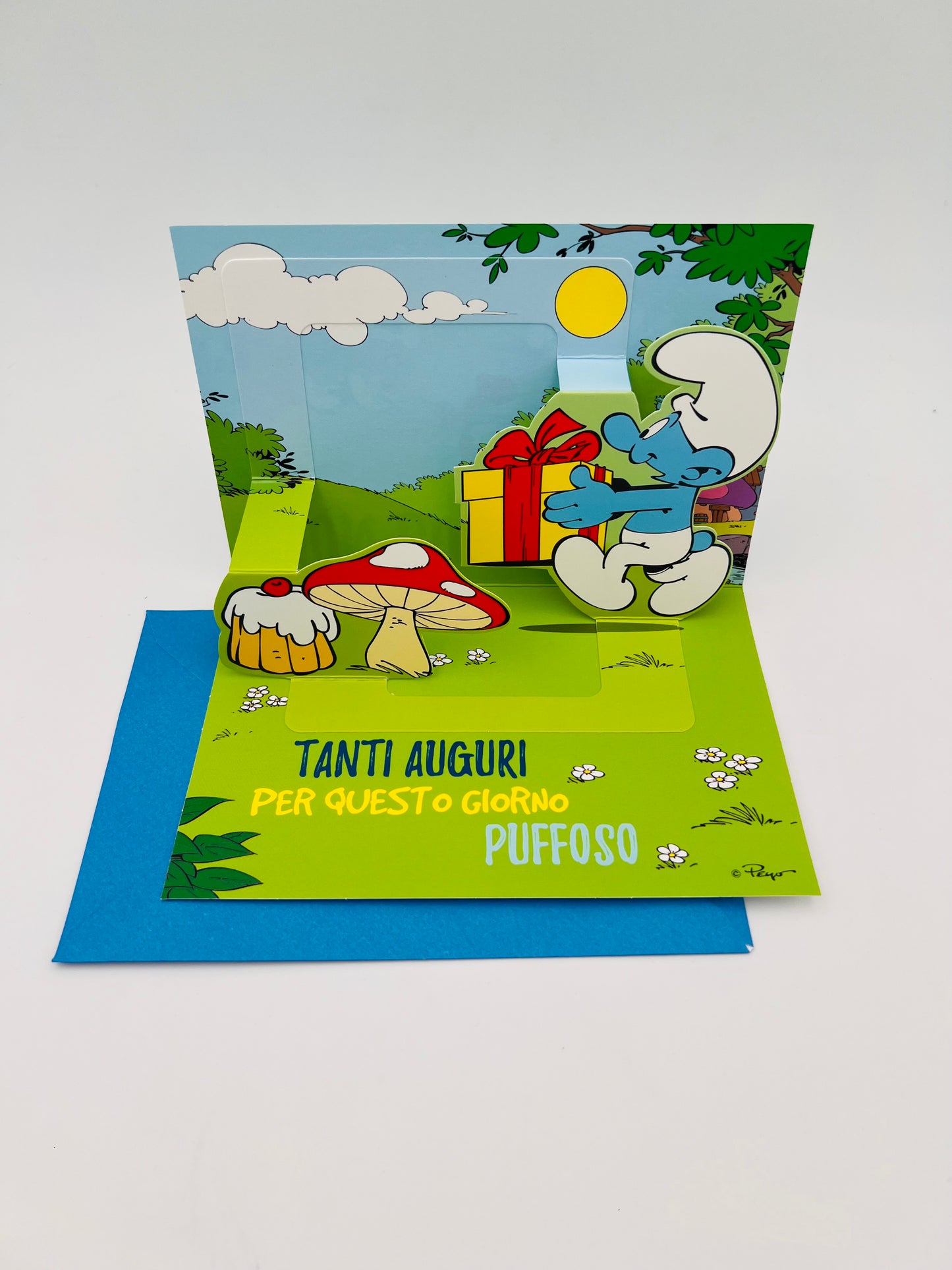 Biglietto d'auguri Puffi pop up