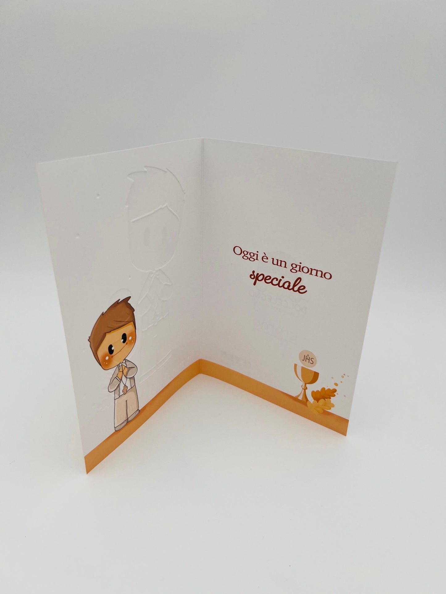 Biglietto d'auguri Comunione Bubino