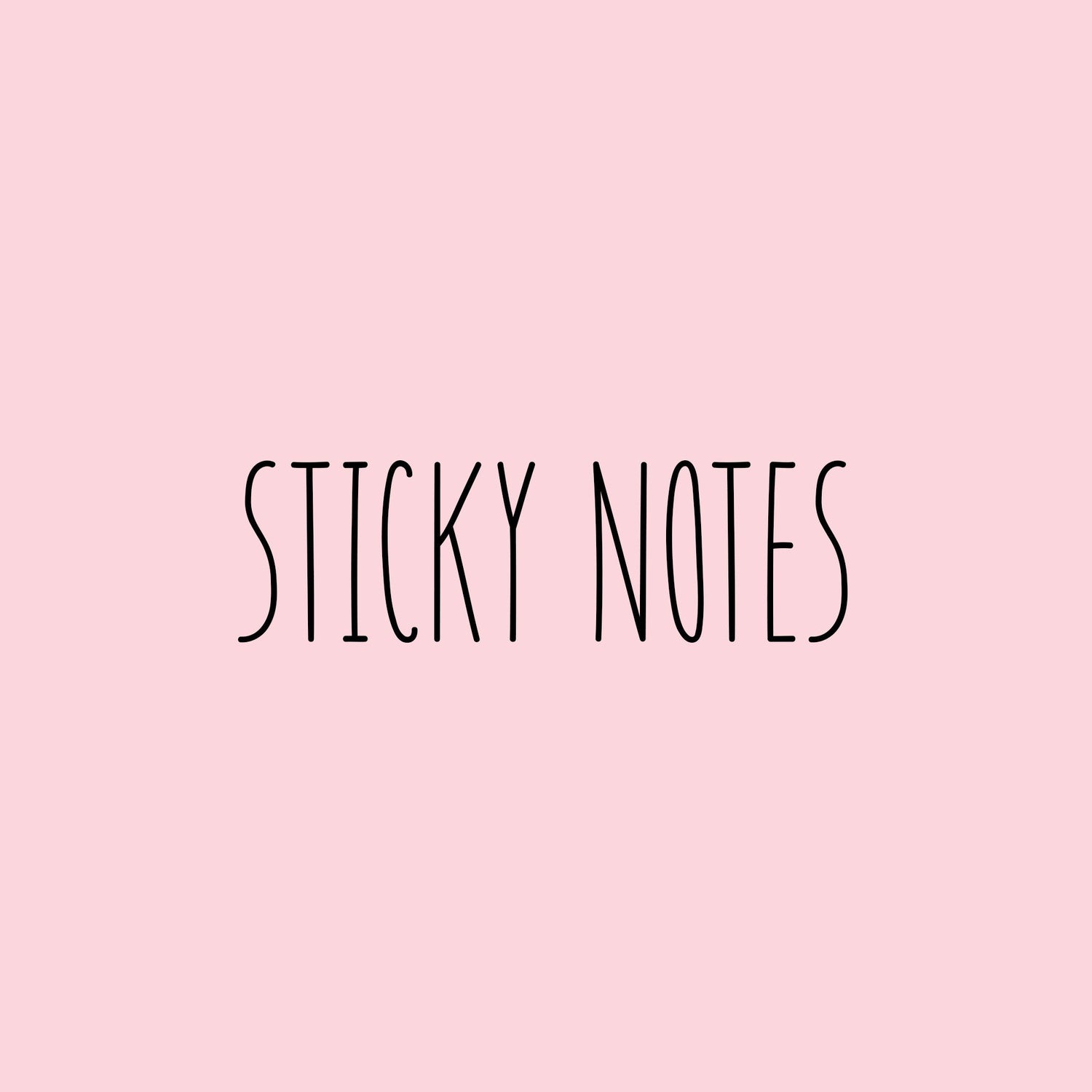 sticky notes