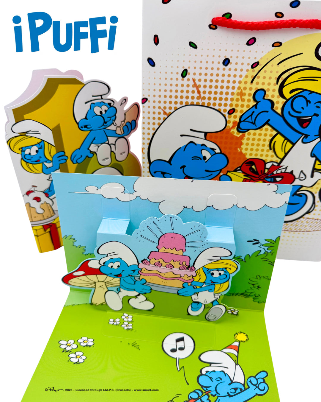 Shopper di carta Puffi