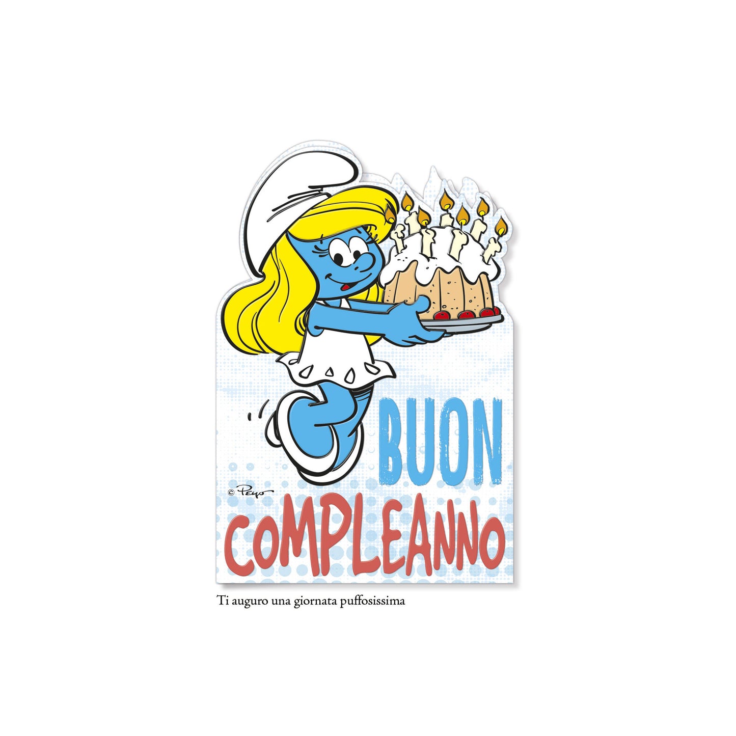 Biglietto d'auguri Puffi sagomato