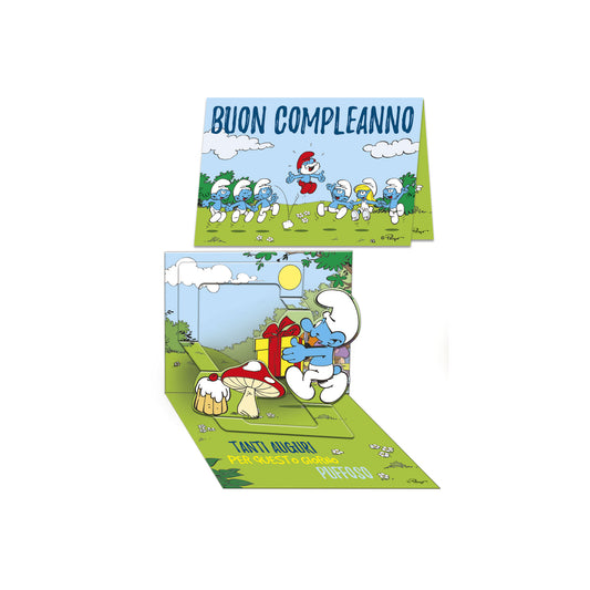 Biglietto d'auguri Puffi pop up
