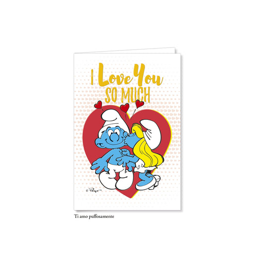 Biglietto d'auguri Puffi Love