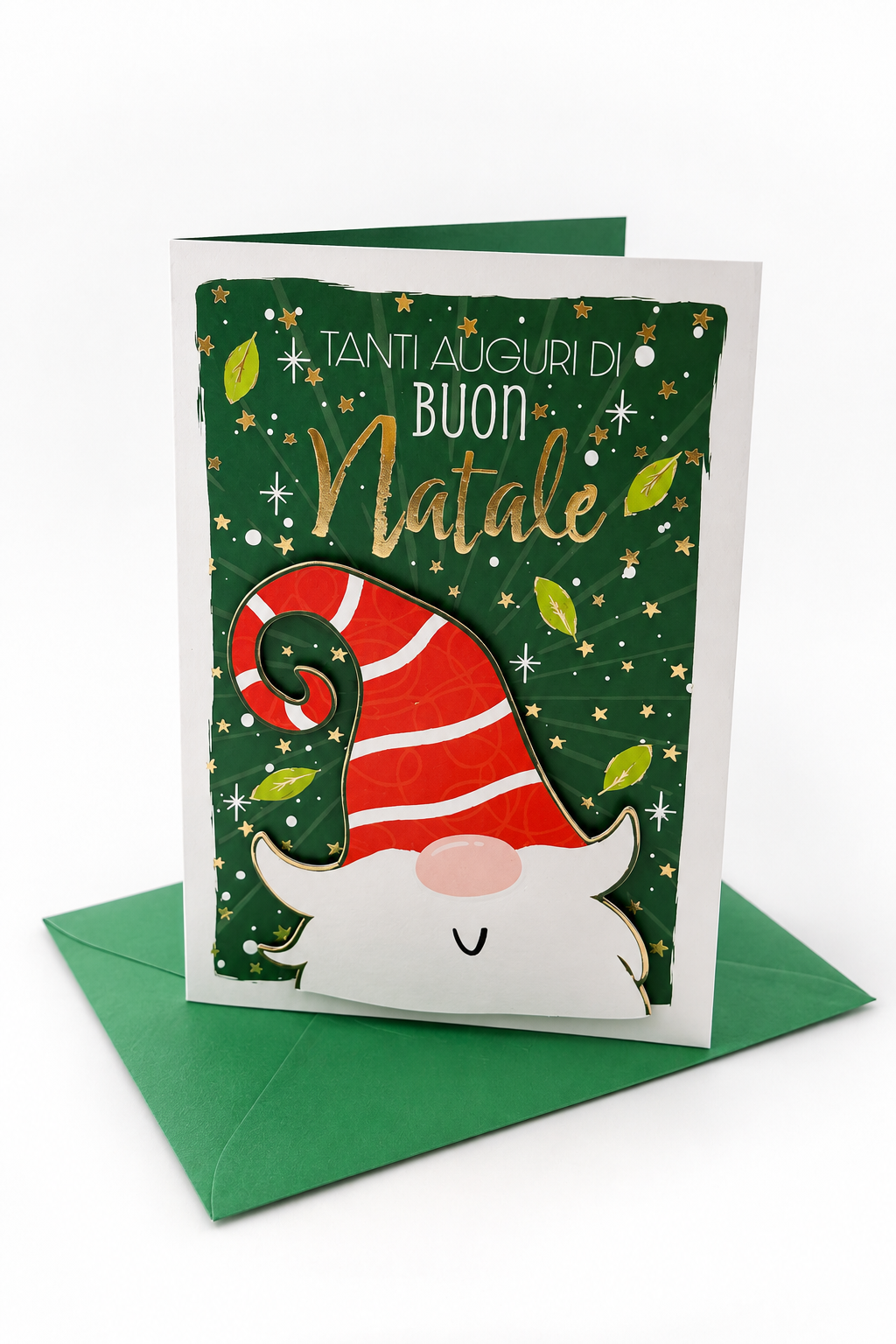 Biglietto di Natale con applicazione di carta