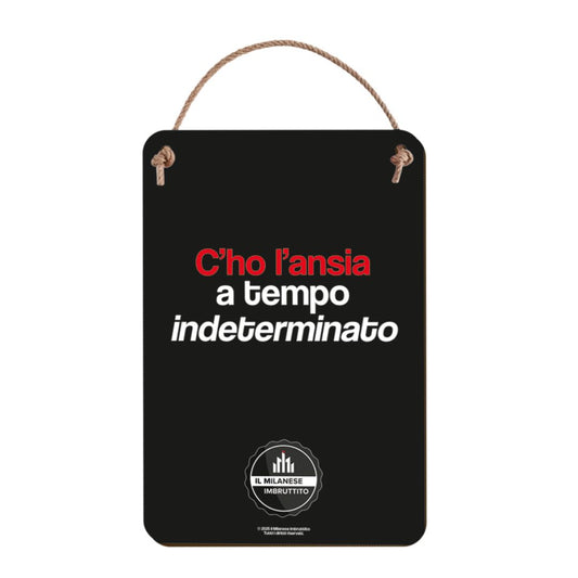Targhetta di legno Il Milanese Imbruttito