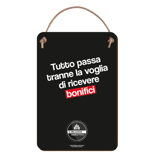 Targhetta di legno Il Milanese Imbruttito