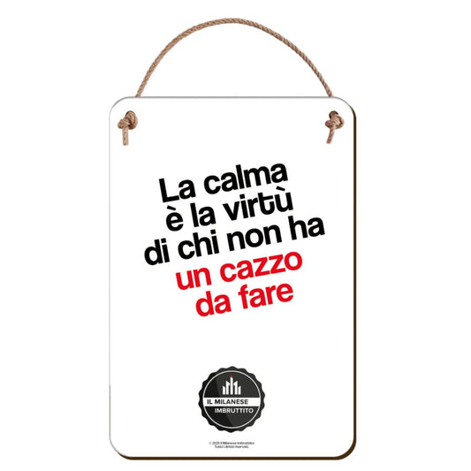 Targhetta di legno Il Milanese Imbruttito