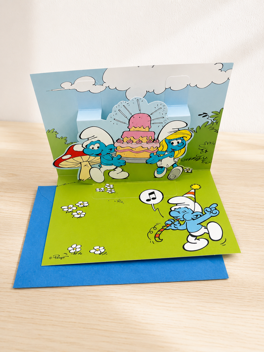 Biglietto d'auguri Puffi pop up