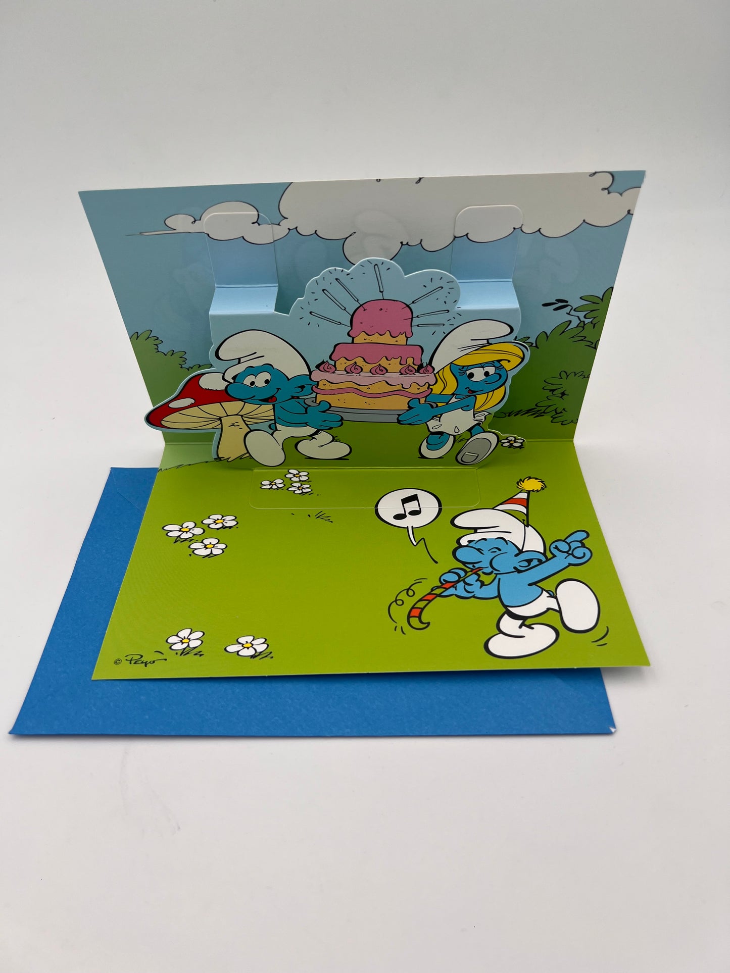 Biglietto d'auguri Puffi pop up