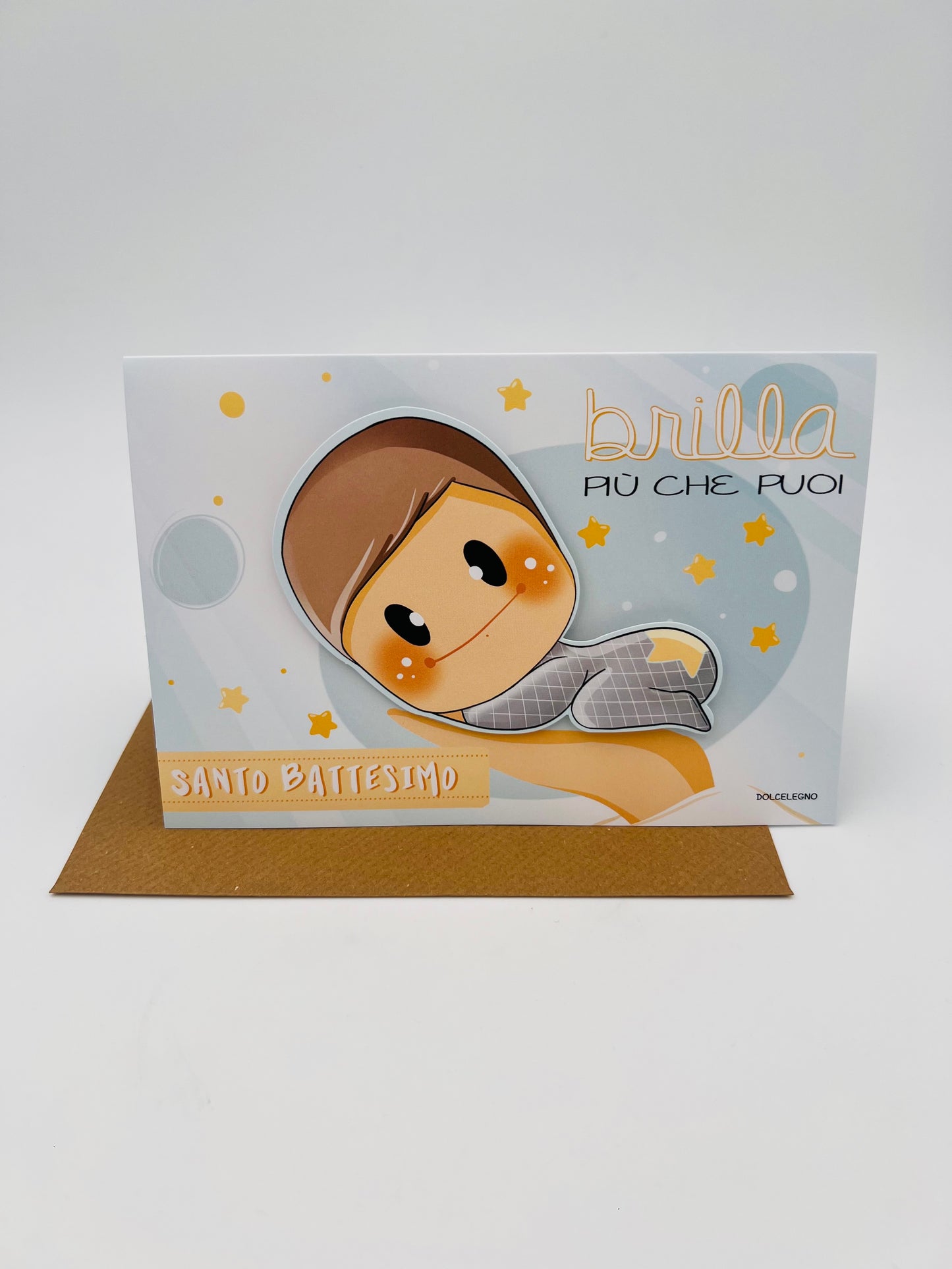 Biglietto d'auguri Battesimo Bubino