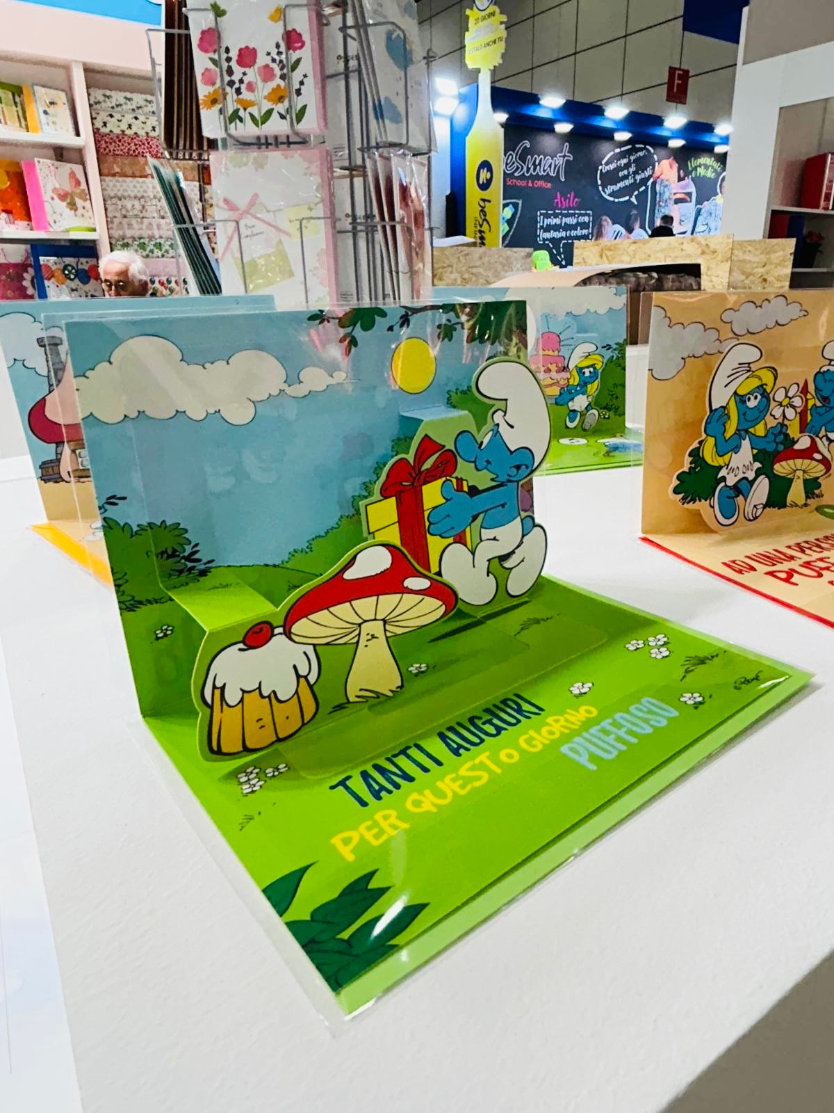 Biglietto d'auguri Puffi pop up