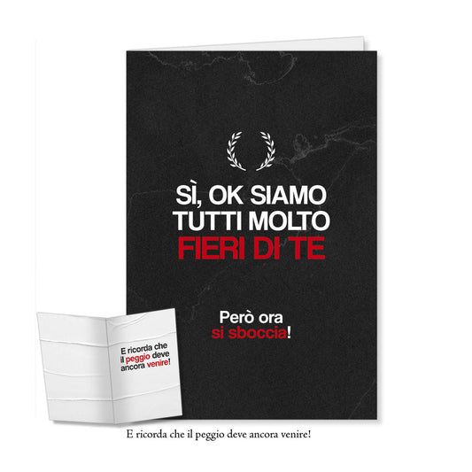 Biglietto d'auguri Laurea Il Milanese Imbruttito