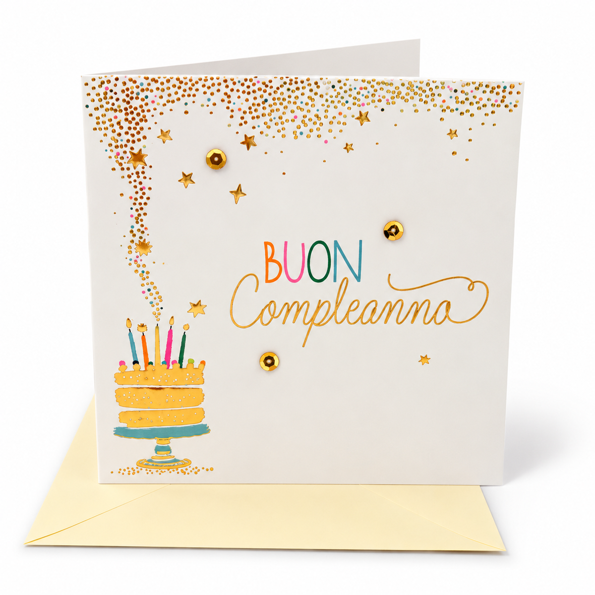 Biglietto Compleanno Gold