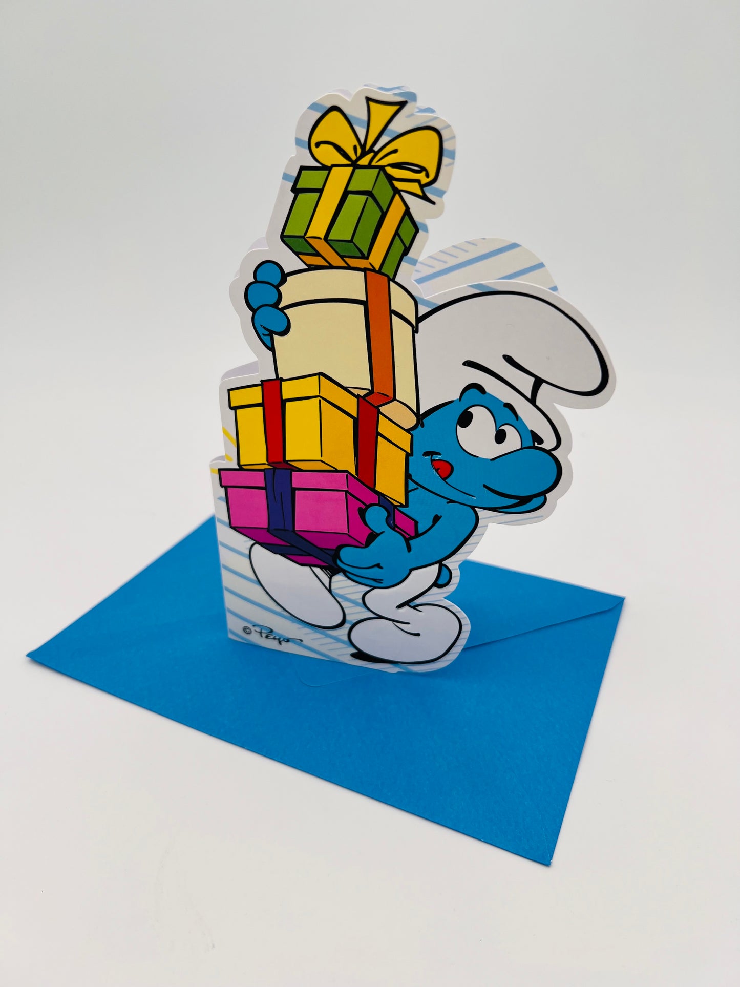 Biglietto d'auguri Puffi sagomato