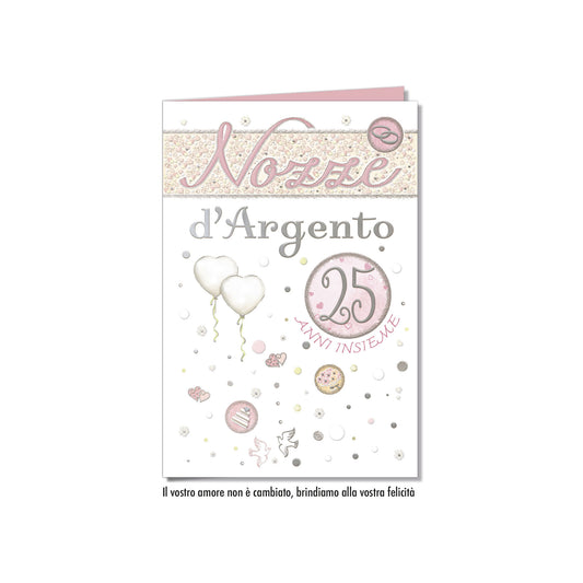 Biglietto d'auguri Anniversario 25 anni