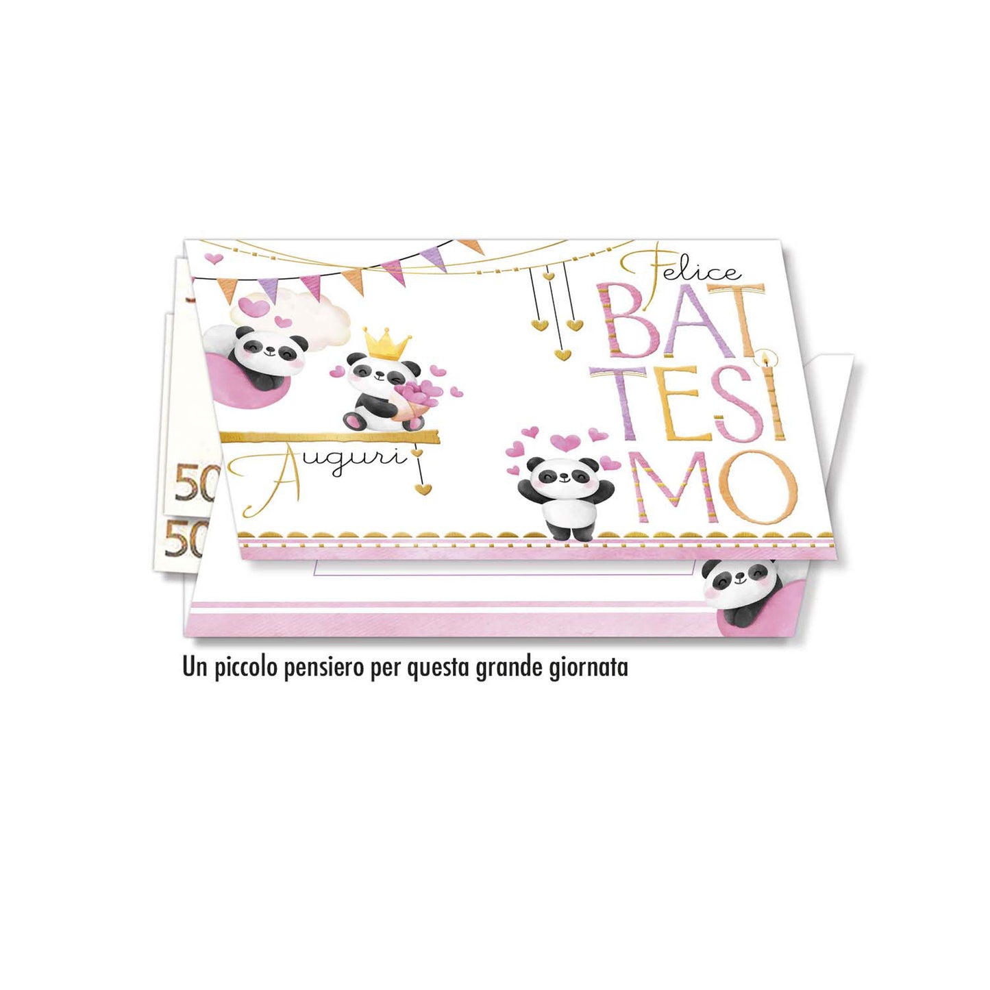 Biglietto d'auguri Battesimo porta-soldi