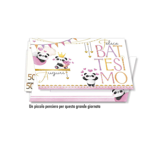 Biglietto d'auguri Battesimo porta-soldi