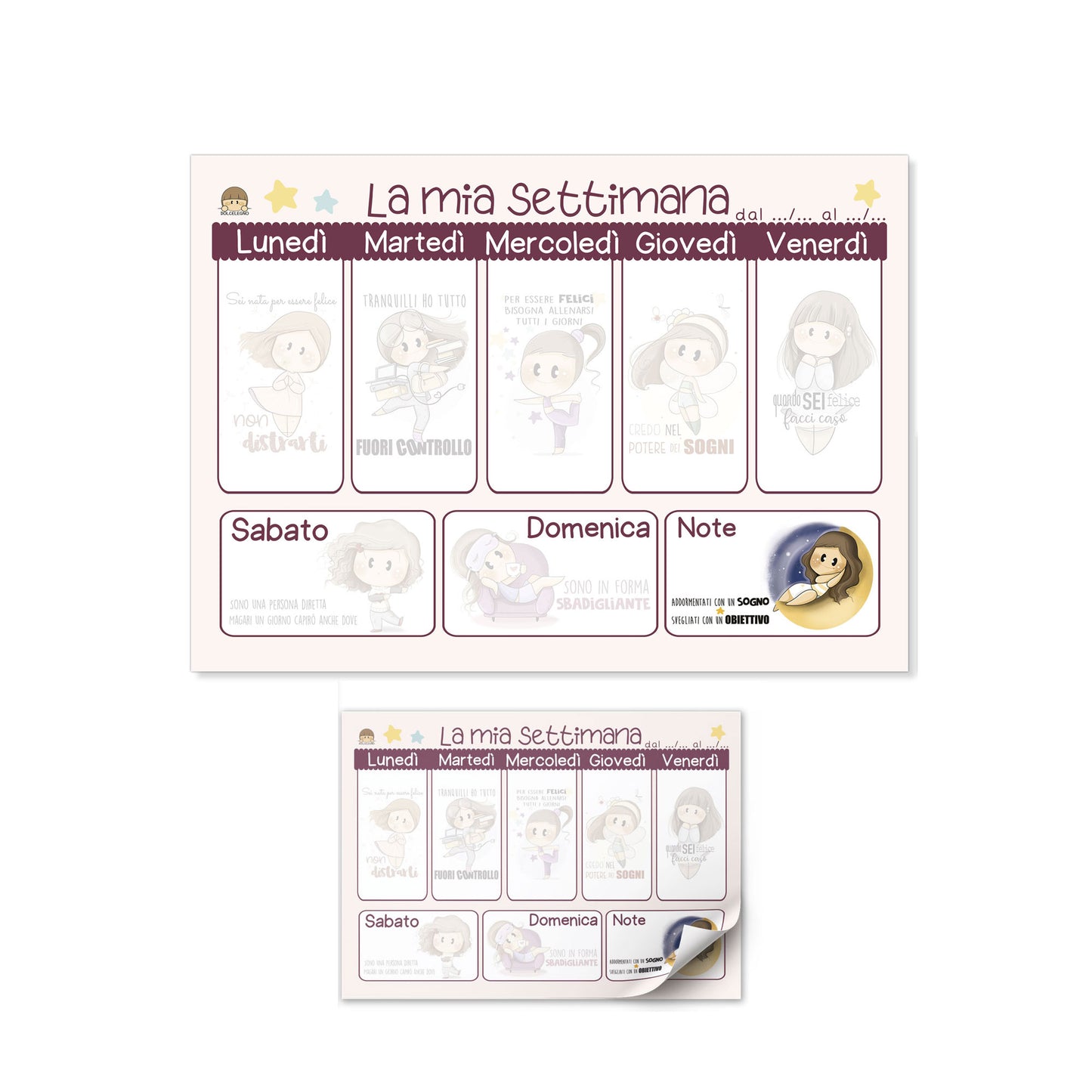 Planner settimanale Bubine