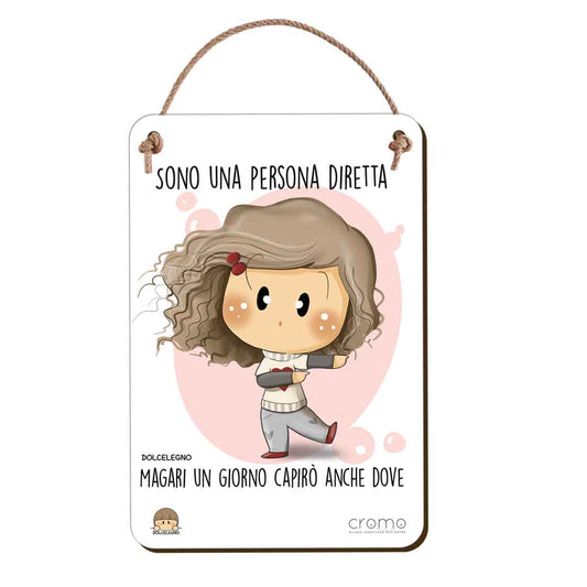 Targhetta di legno delle Bubine