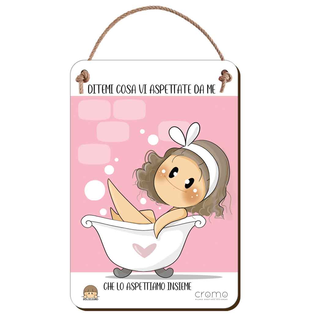 Targhetta di legno delle Bubine