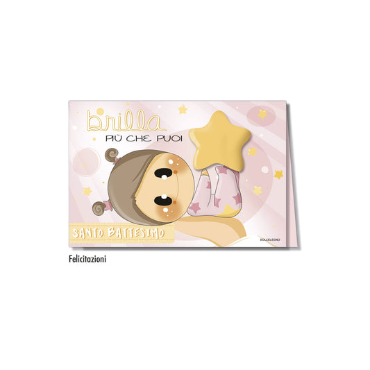 Biglietto d'auguri Battesimo Bubine