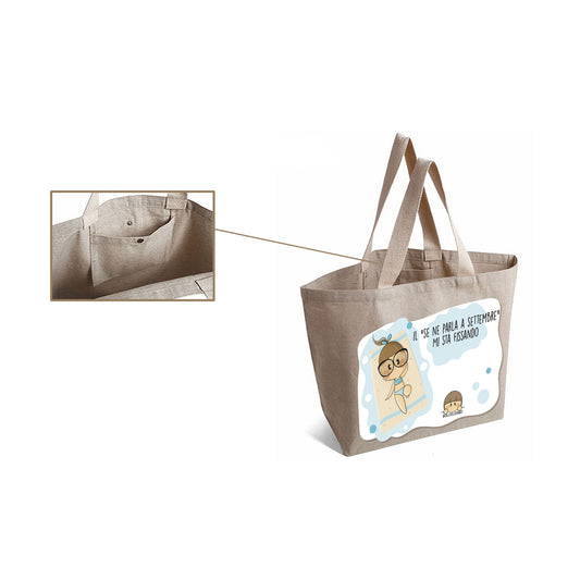 Borsa mare in cotone riciclato