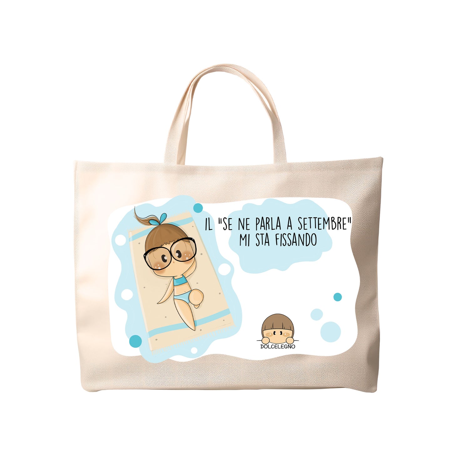 Borsa mare in cotone riciclato