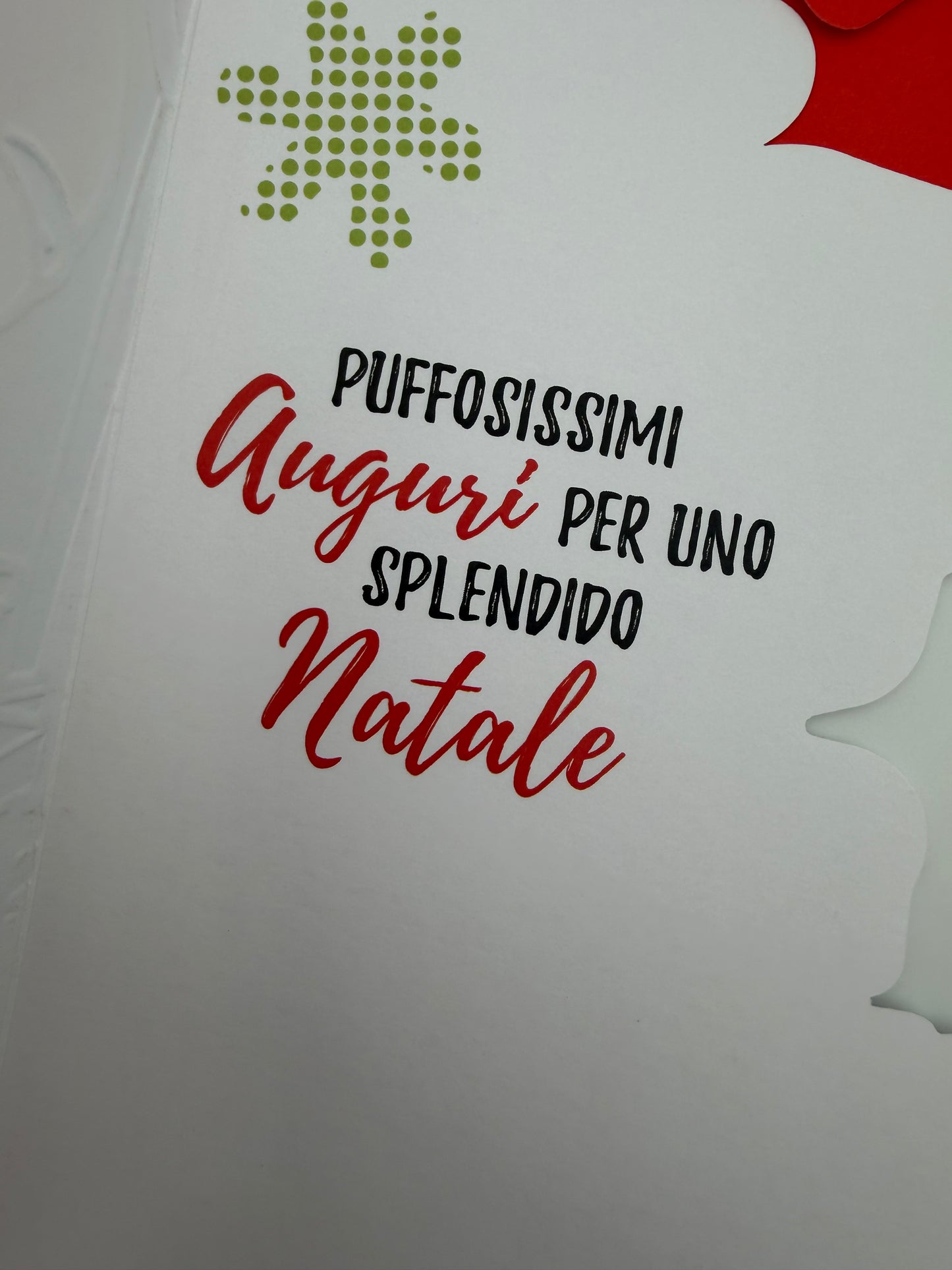 Biglietto d'auguri Puffi sagomato Natale