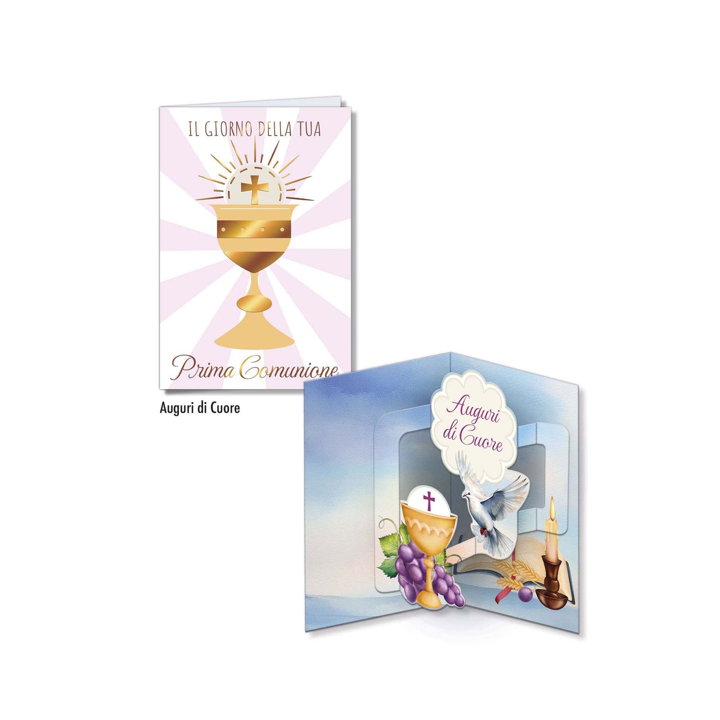 Biglietto d'auguri Comunione Pop Up