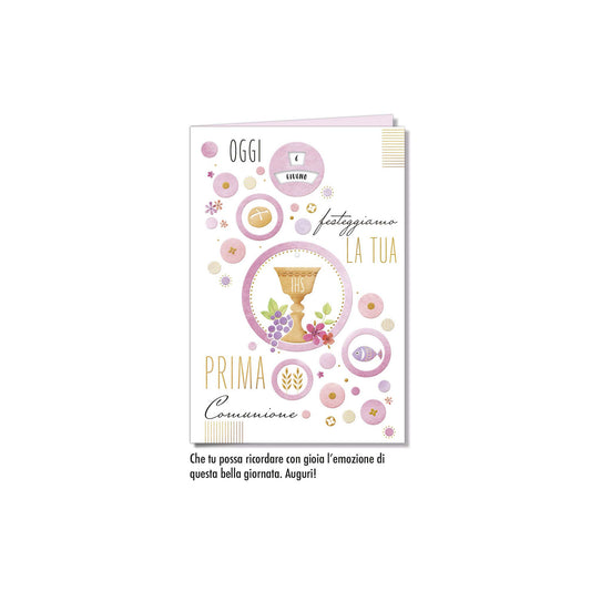 Biglietto d'auguri Comunione rotella