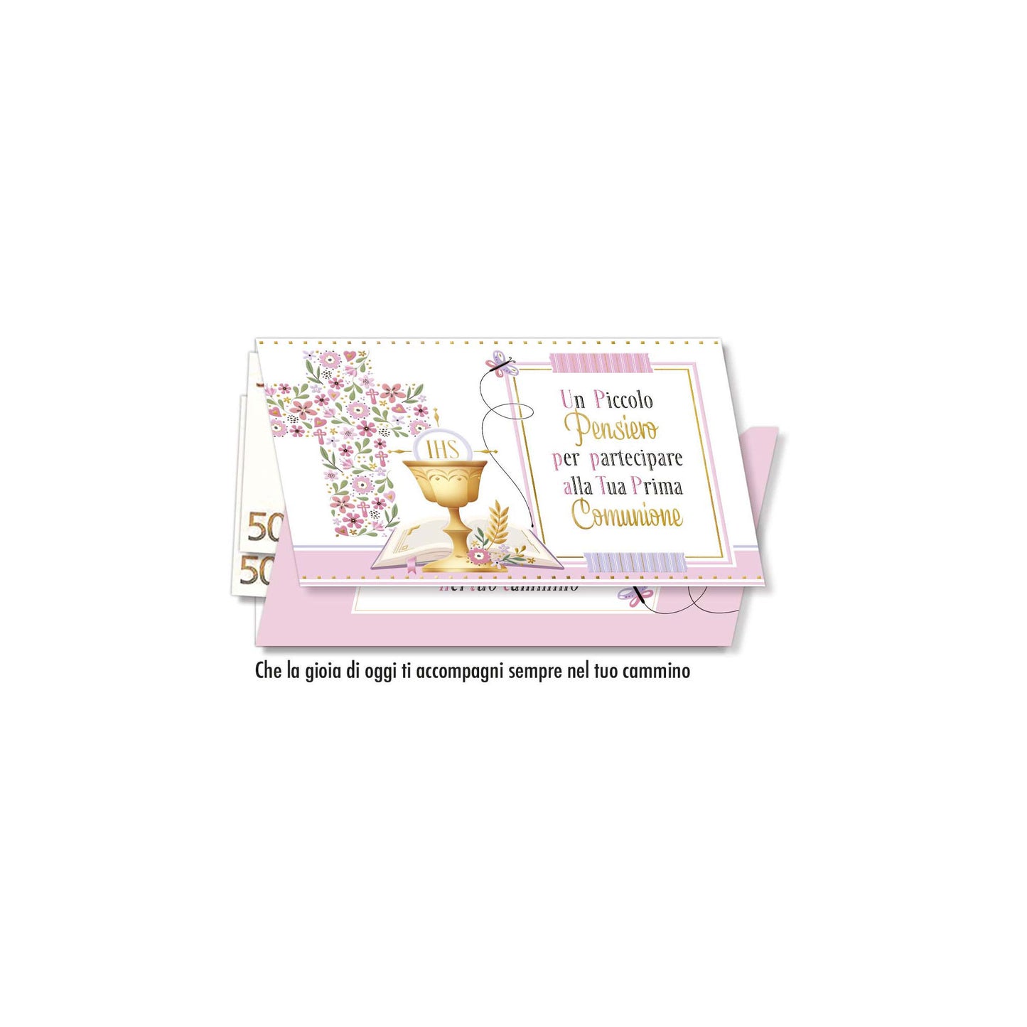Biglietto d'auguri Comunione porta-soldi