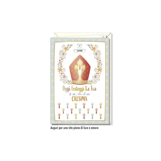 Biglietto d'auguri Cresima rotella