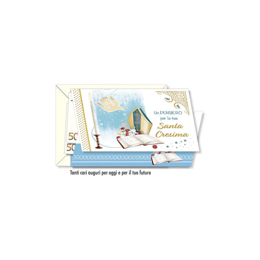 Biglietto d'auguri Cresima Porta-soldi