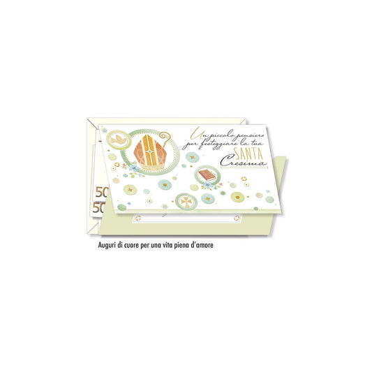 Biglietto d'auguri Cresima Porta-soldi