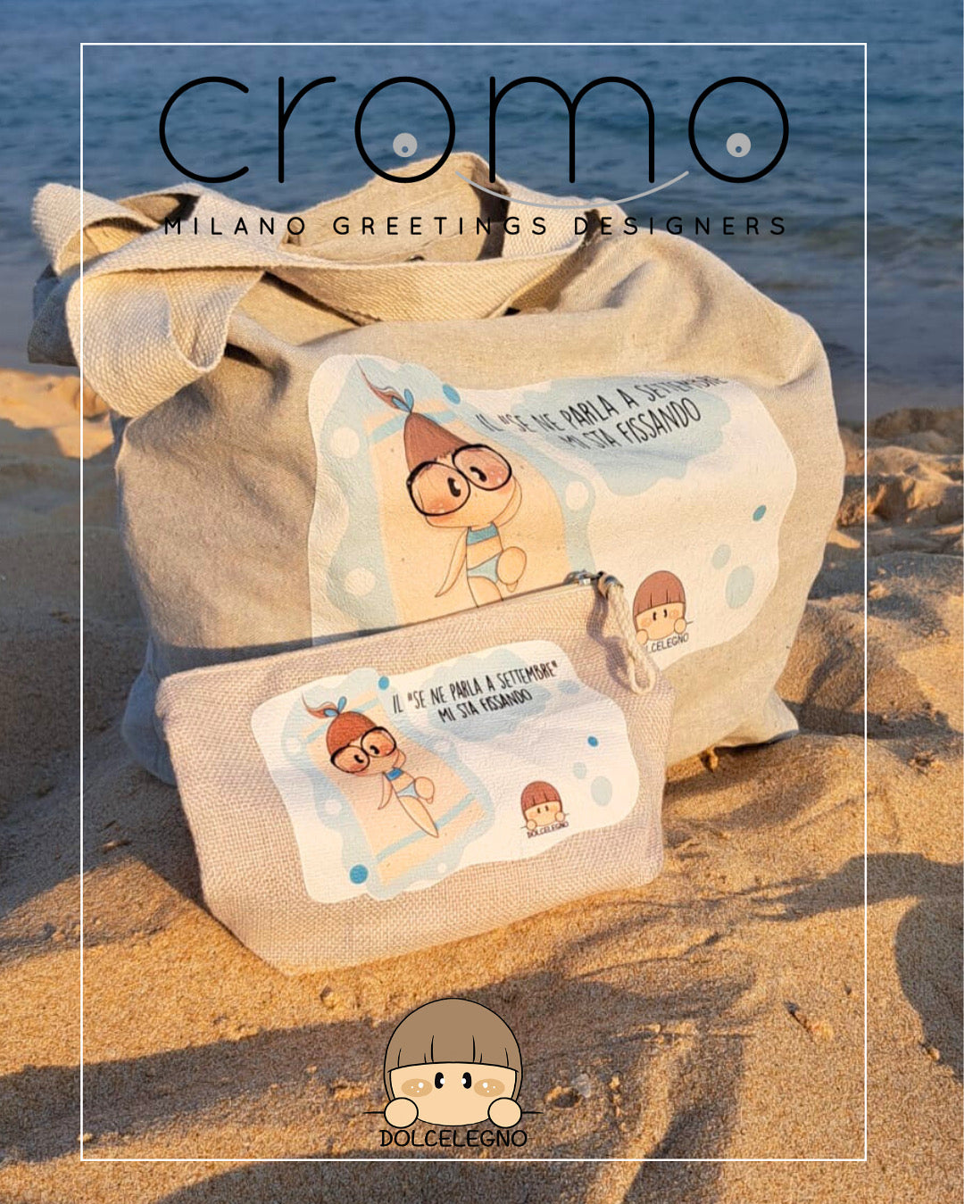 Borsa mare in cotone riciclato