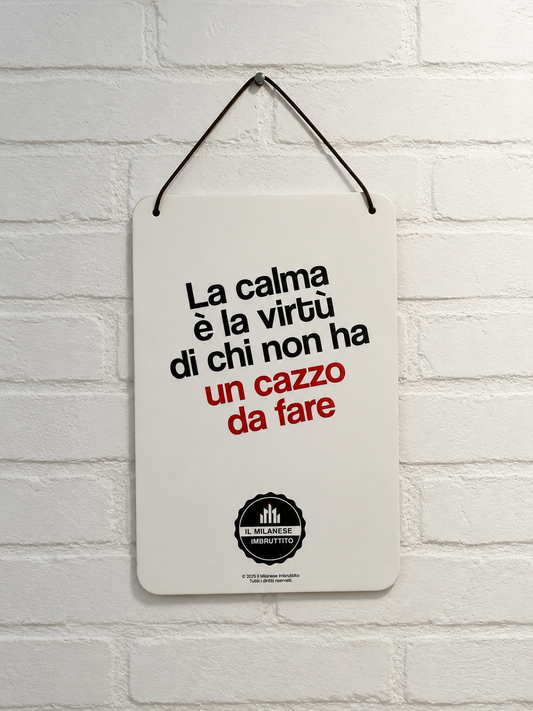 Targhetta di legno Il Milanese Imbruttito