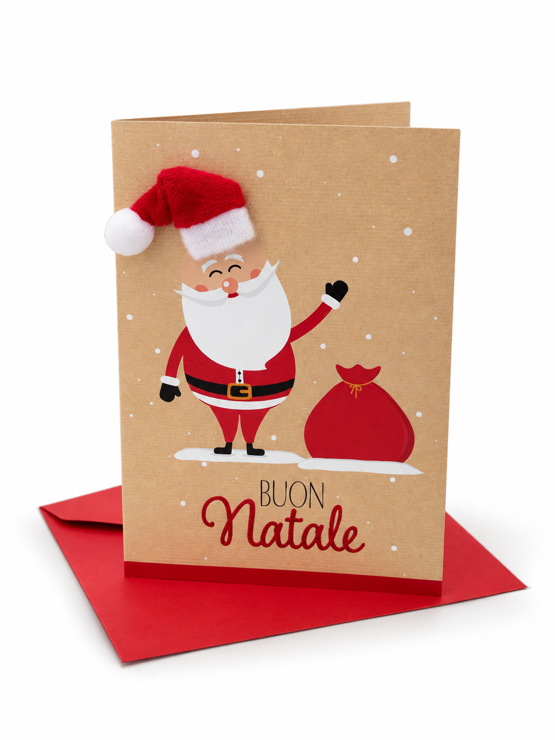 Biglietto di Natale con cappellino