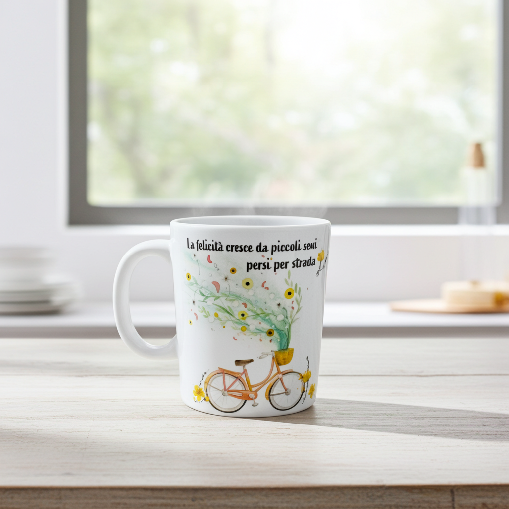Tazza -La felicità cresce da piccoli semi persi per strada