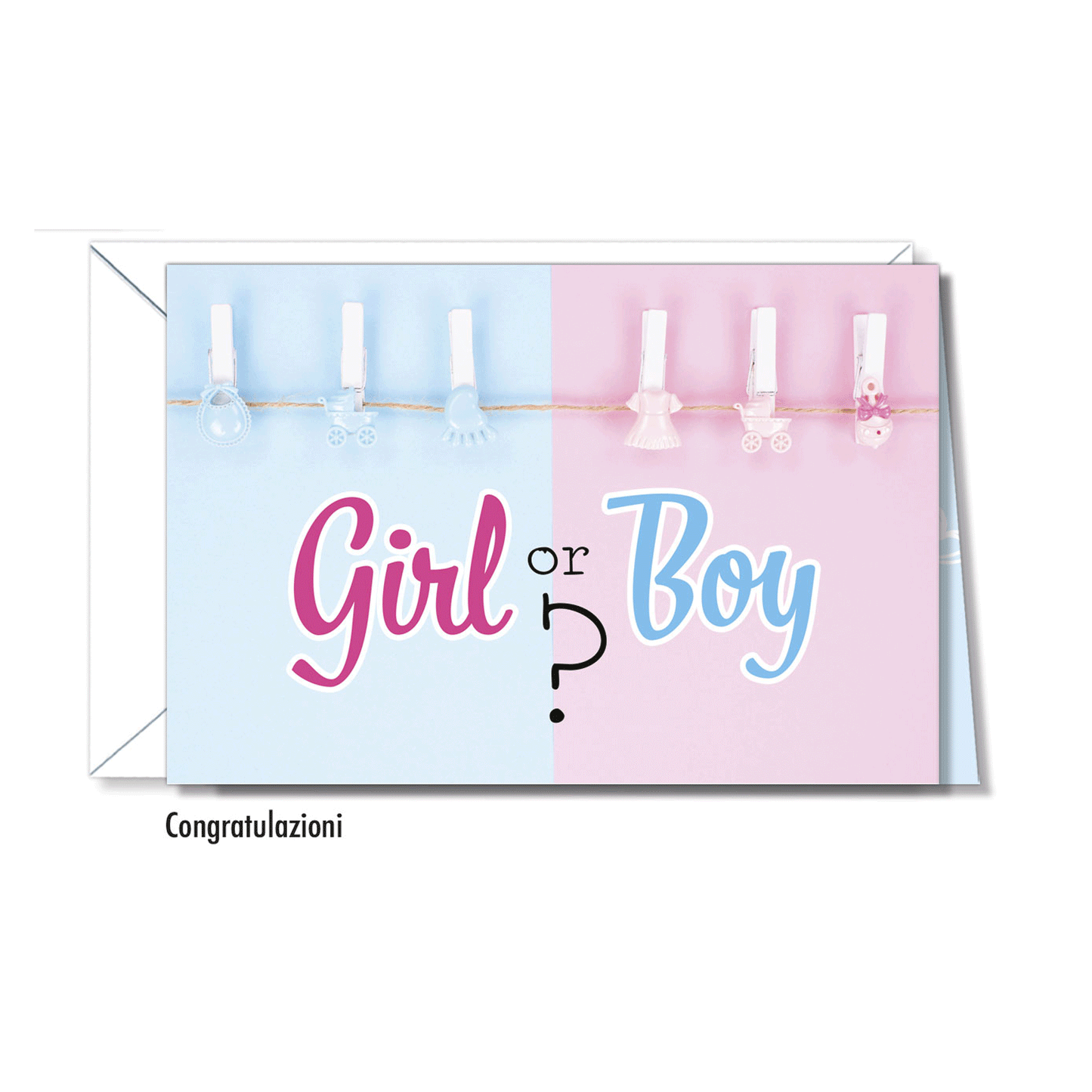 Biglietto d'auguri gender reveal