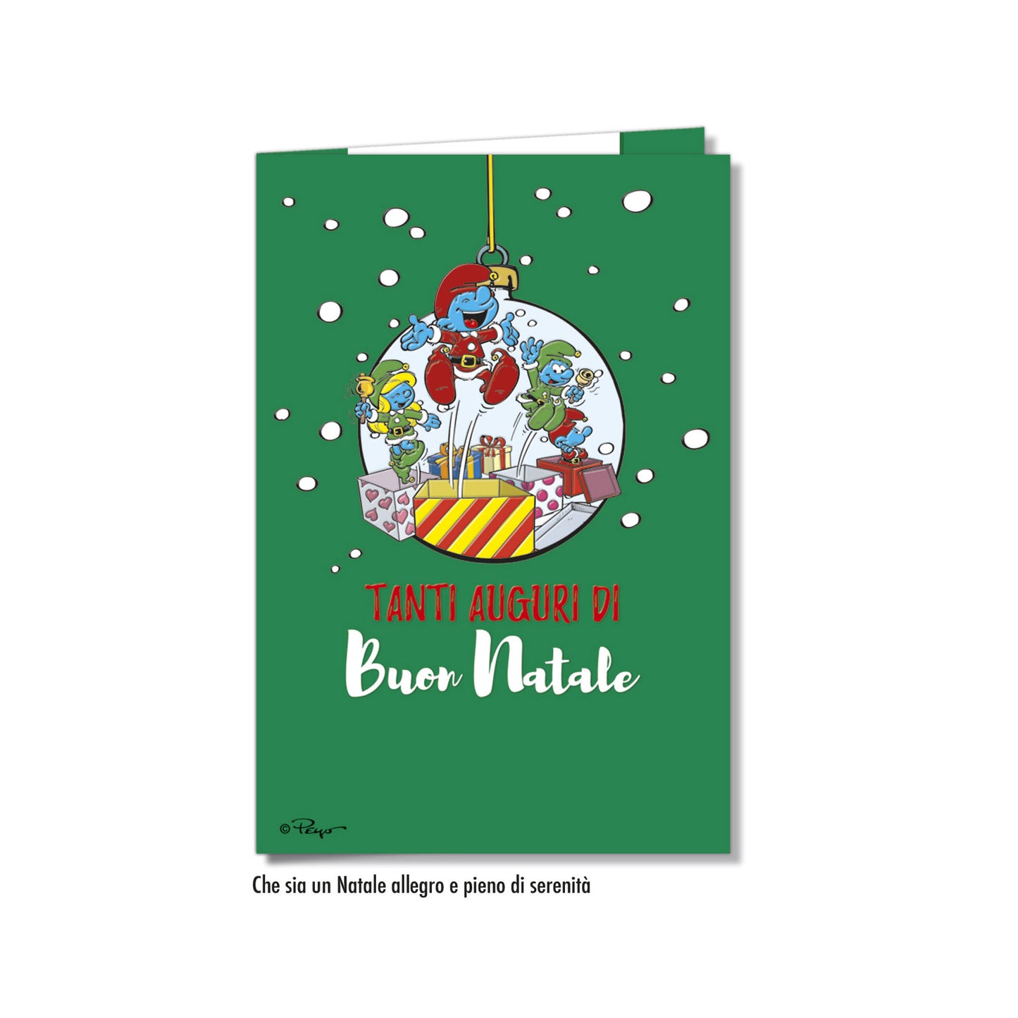 Biglietto d'auguri di Natale dei Puffi