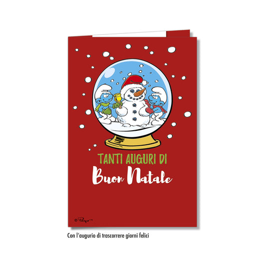 Biglietto d'auguri di Natale dei Puffi