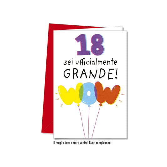Biglietto d'auguri Compleanno 18 anni
