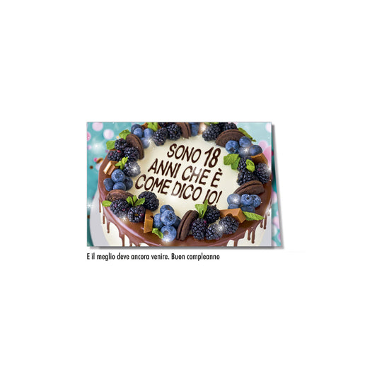 Biglietto d'auguri Compleanno 18 anni