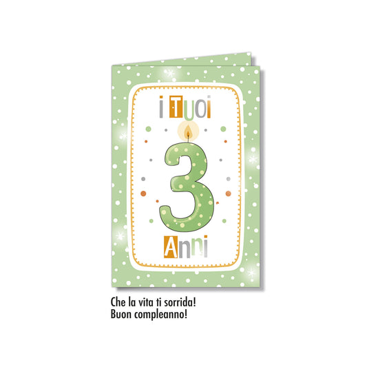 Biglietto d'auguri Numeri Bambini