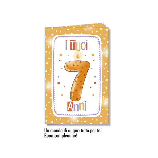 Biglietto d'auguri Numeri Bambini