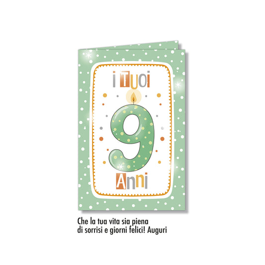 Biglietto d'auguri Numeri Bambini